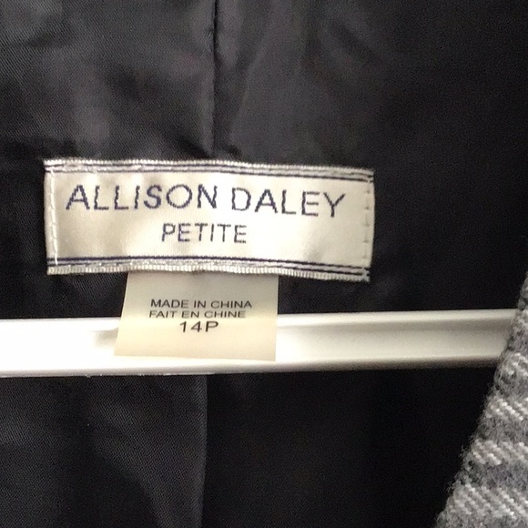 Petite Allison Daley grey plaid blazer - Picture 3 of 3